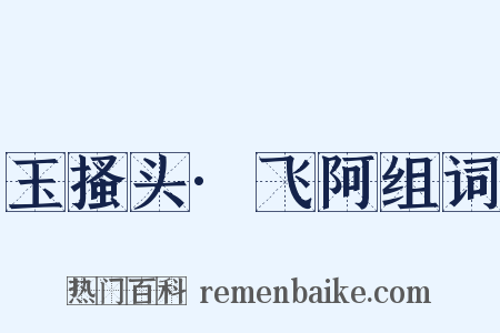 玉搔头·飞阿组词是什么意思的图片